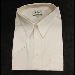 BOY'S WHITE SHORT SLEEVE DRESS SHIRT 16H